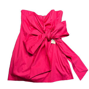 French Connection Strapless Bow Cocktail Dress 12 Pink NWT